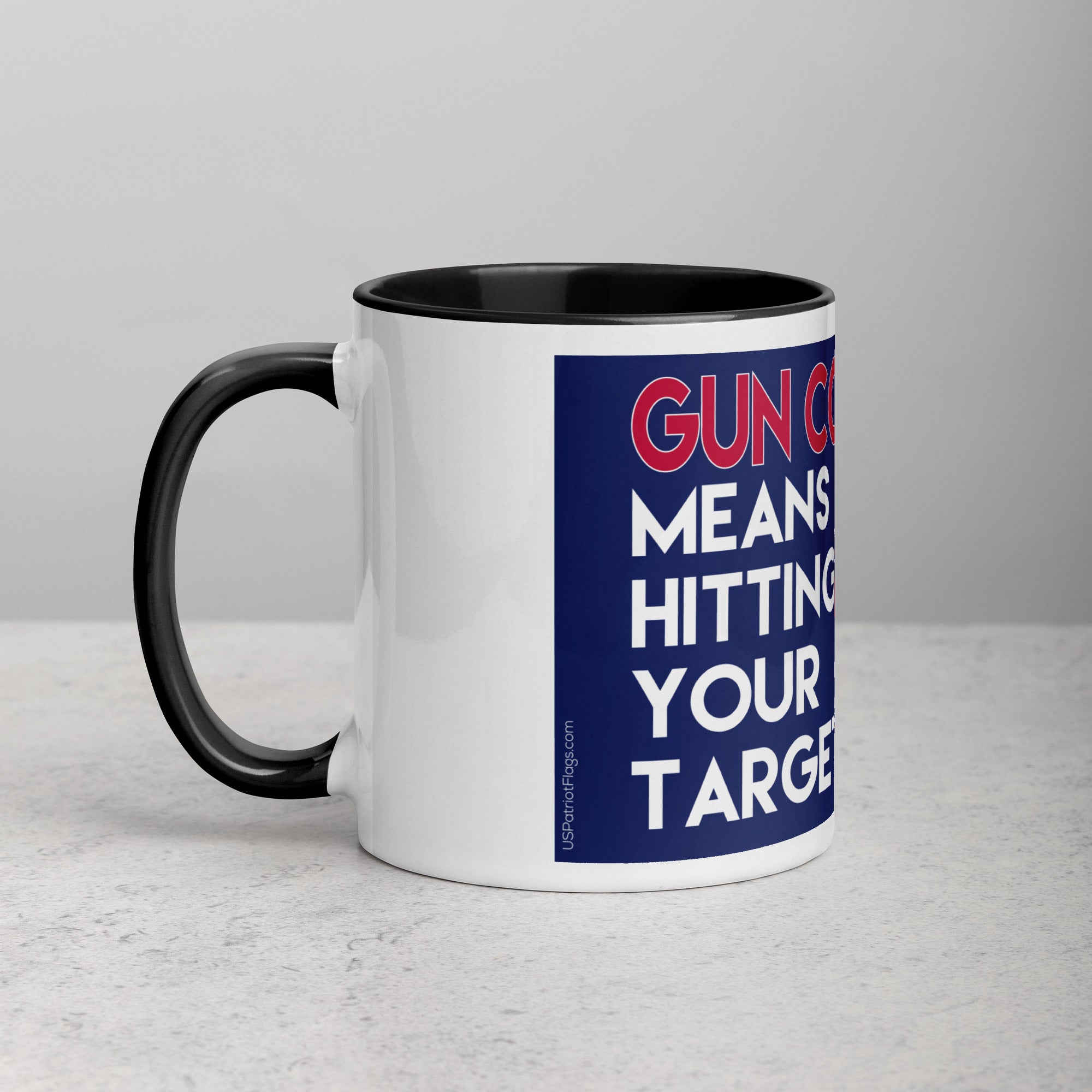 Gun Control Means Hitting Your Target Mug with Color Inside