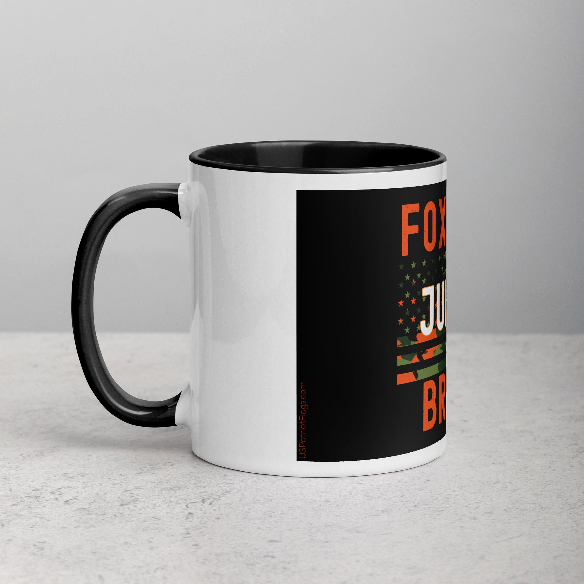 Foxtrot Juliet Bravo Mug with Color Inside