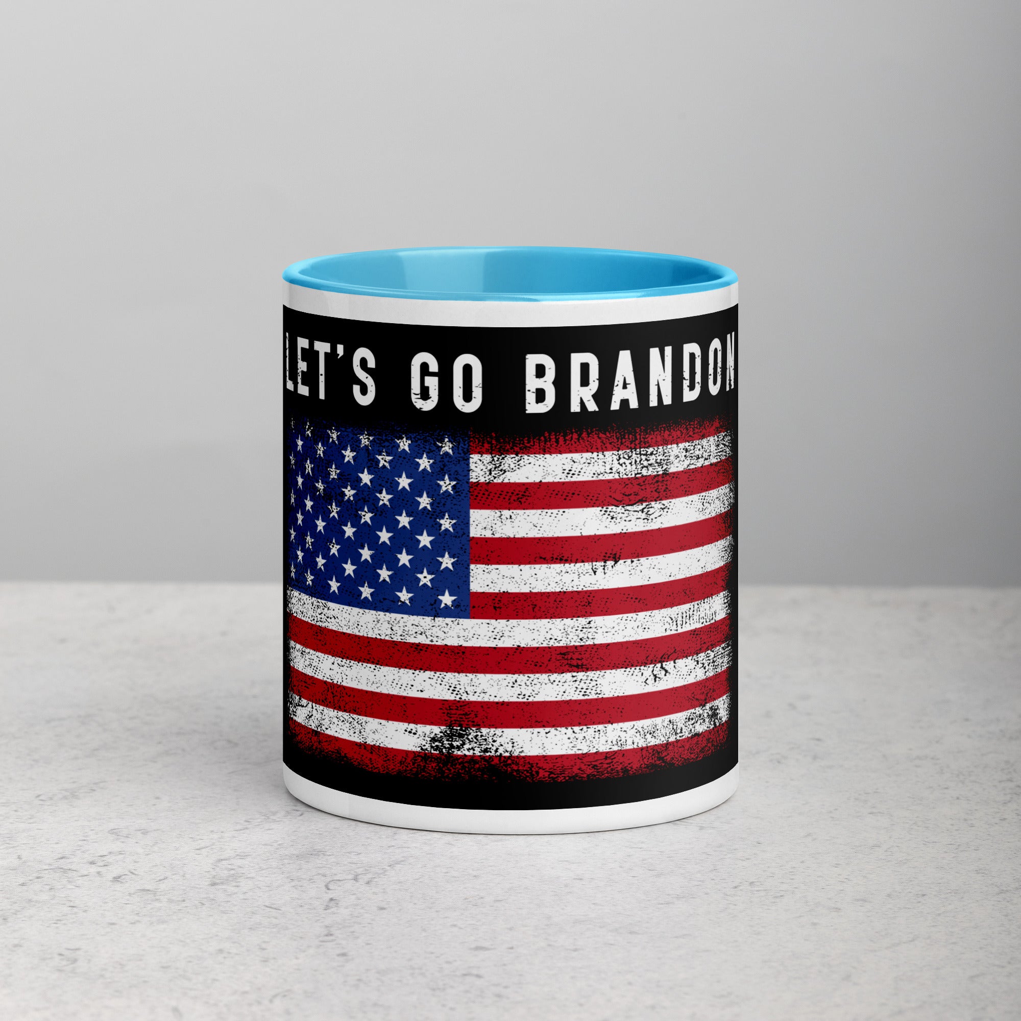 Lets Go Brandon USA Mug with Color Inside