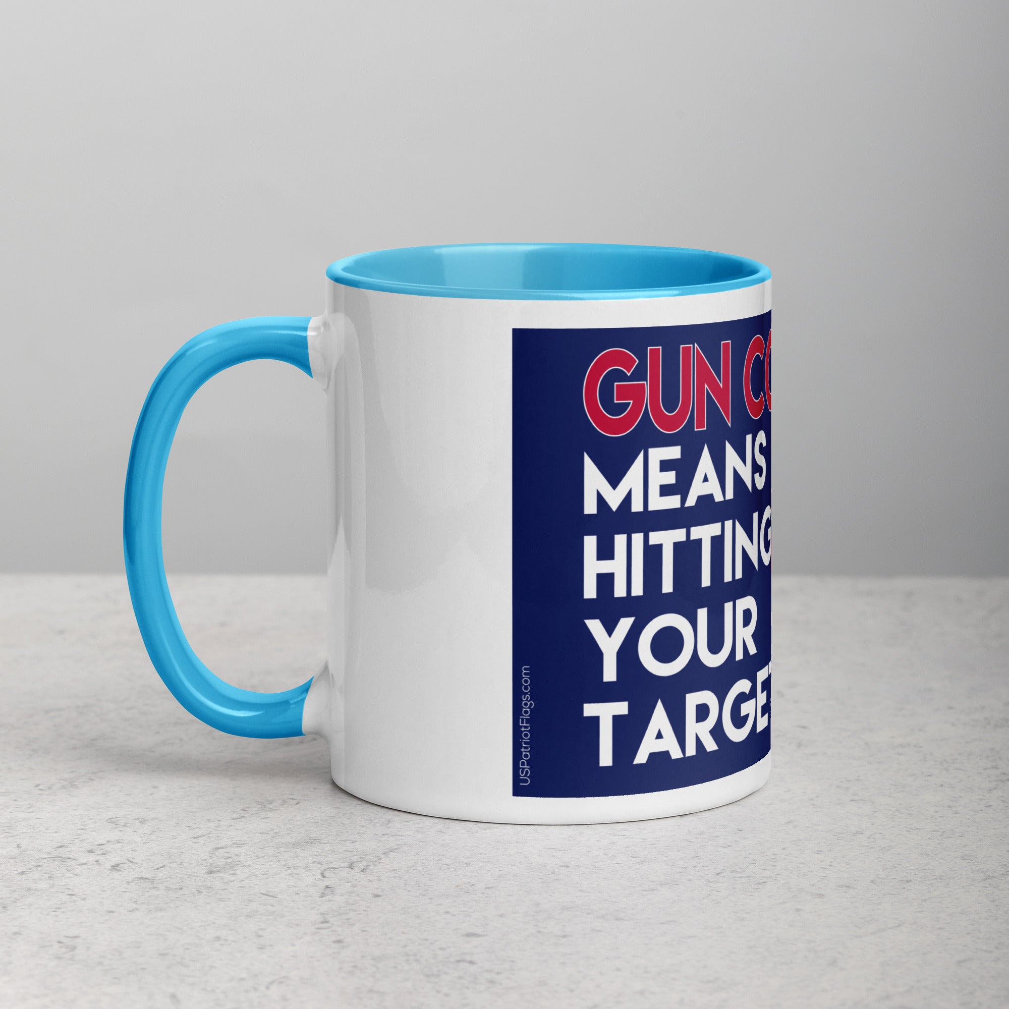 Gun Control Means Hitting Your Target Mug with Color Inside