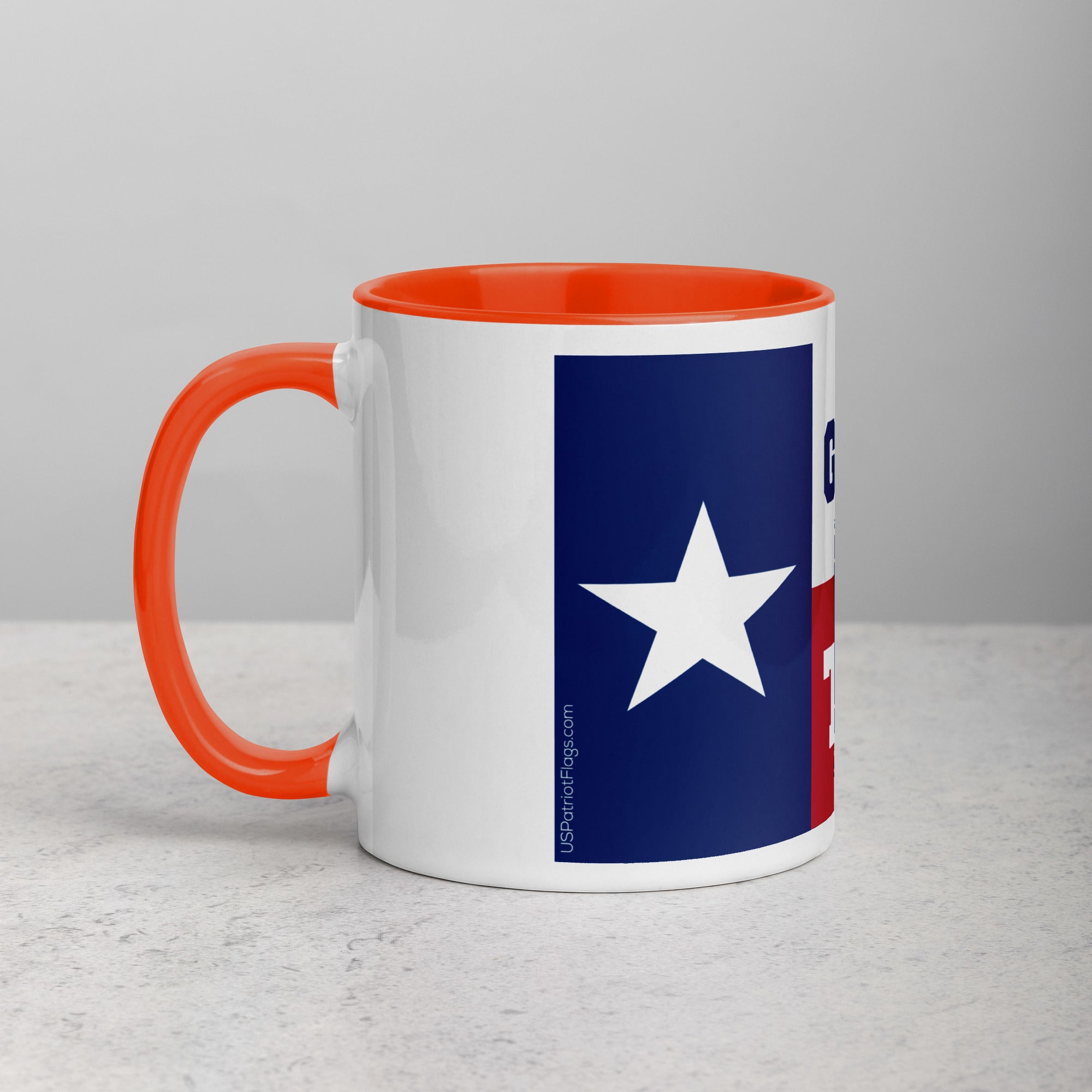 God Bless Texas Mug with Color Inside