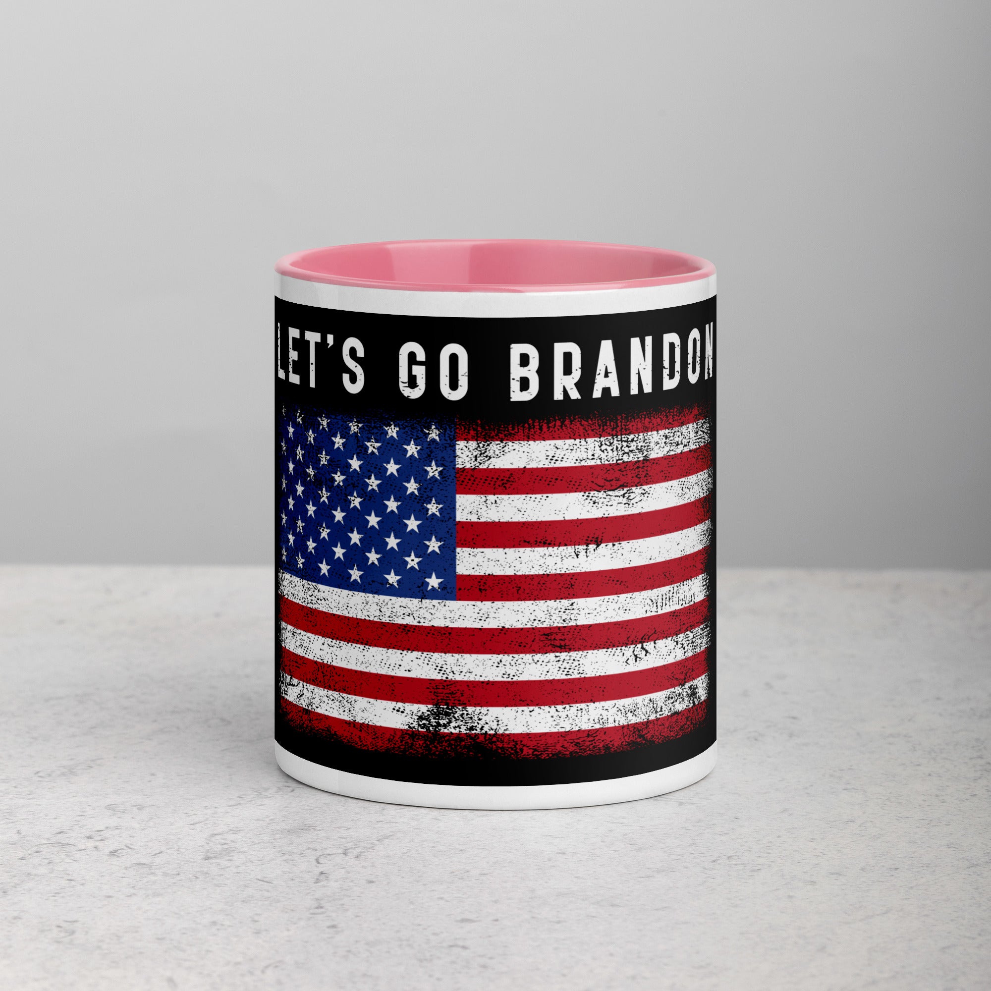 Lets Go Brandon USA Mug with Color Inside