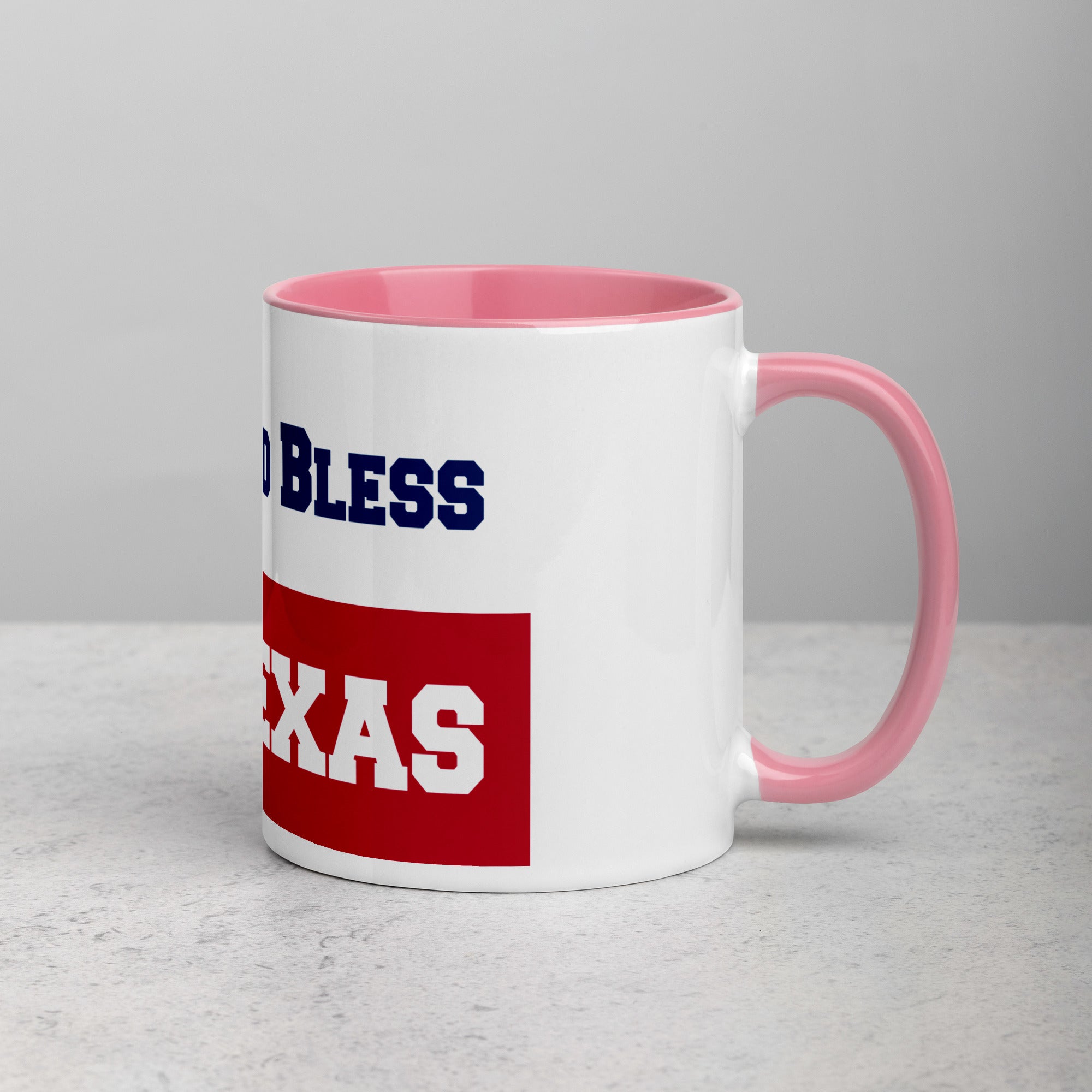 God Bless Texas Mug with Color Inside