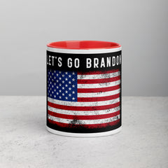 Lets Go Brandon USA Mug with Color Inside