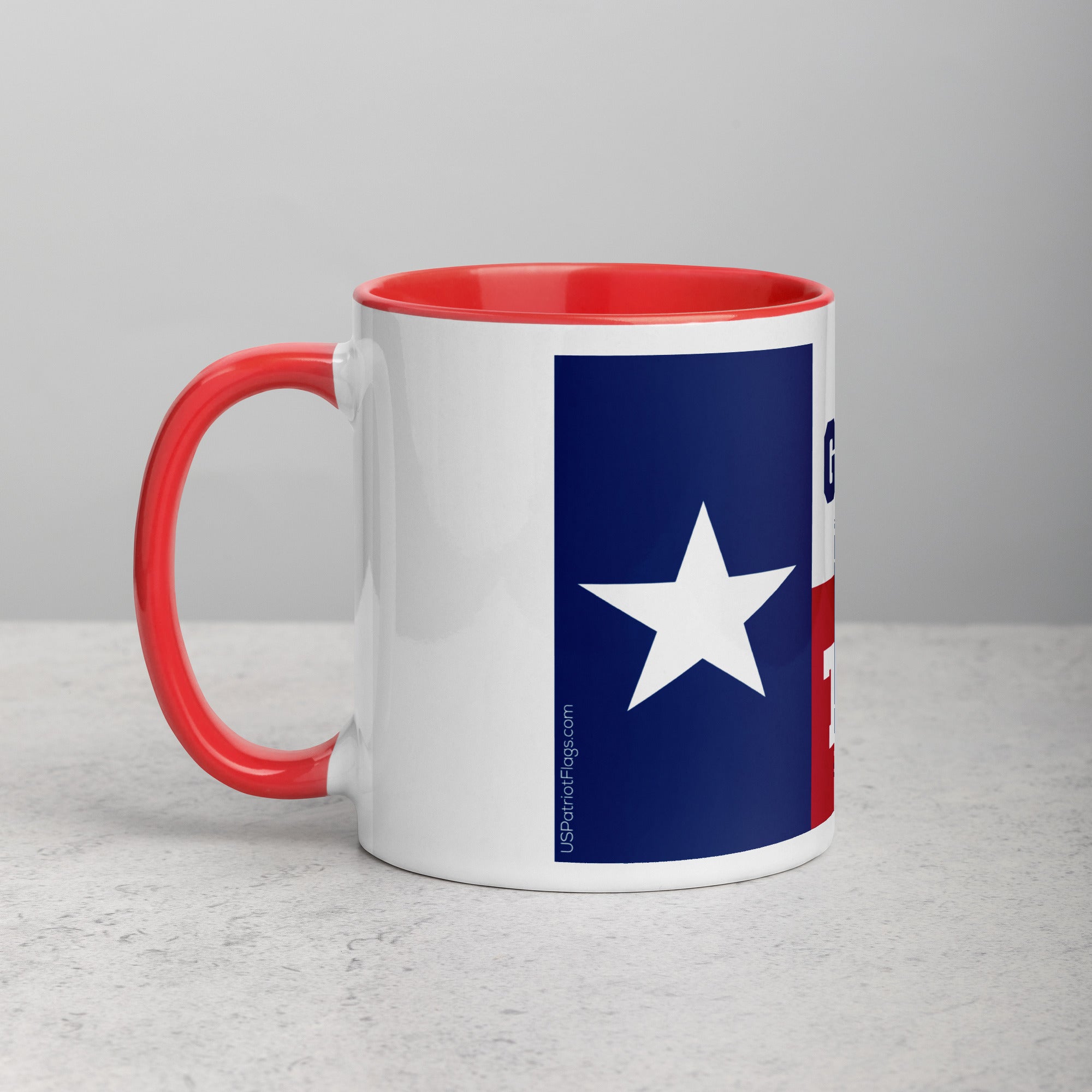 God Bless Texas Mug with Color Inside