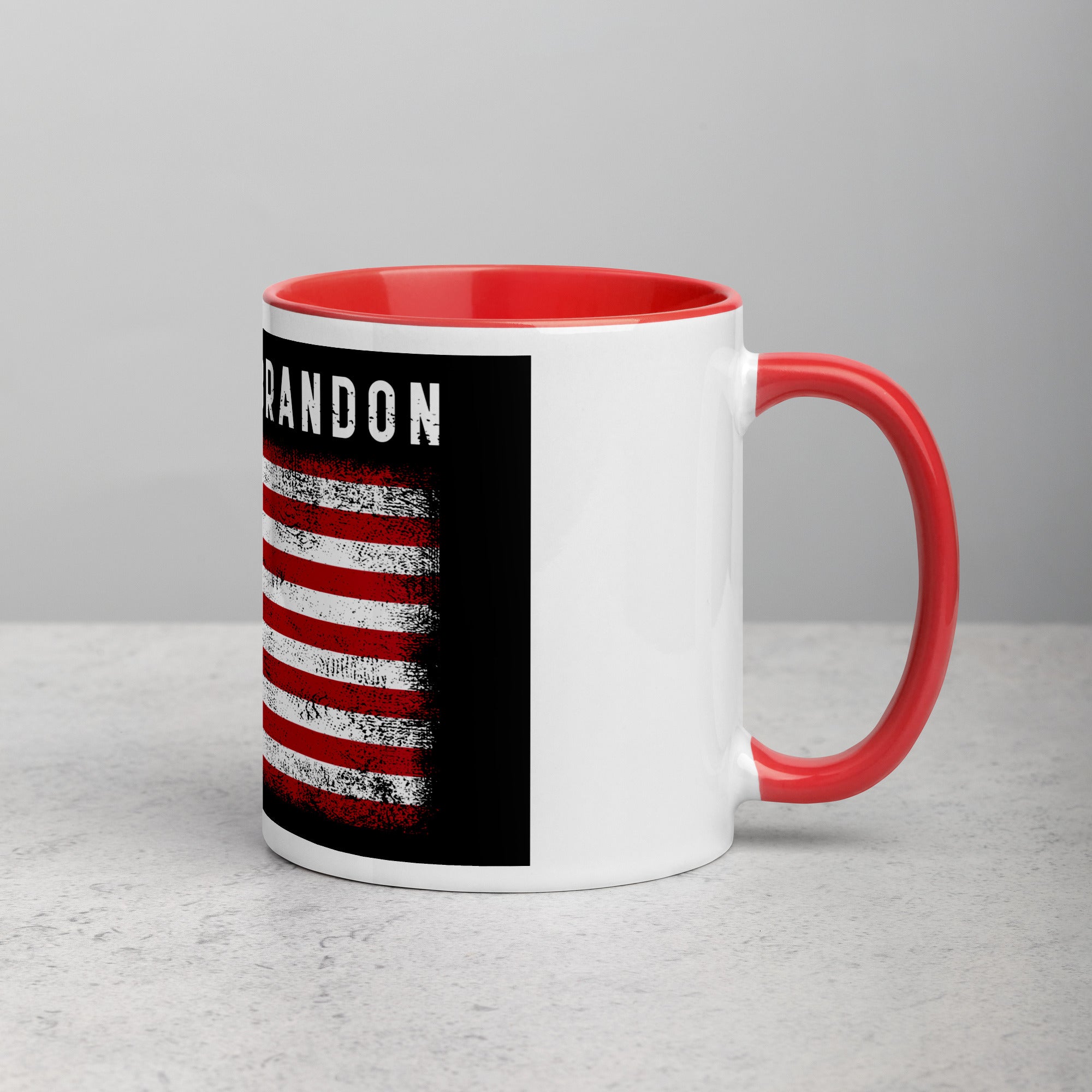 Lets Go Brandon USA Mug with Color Inside
