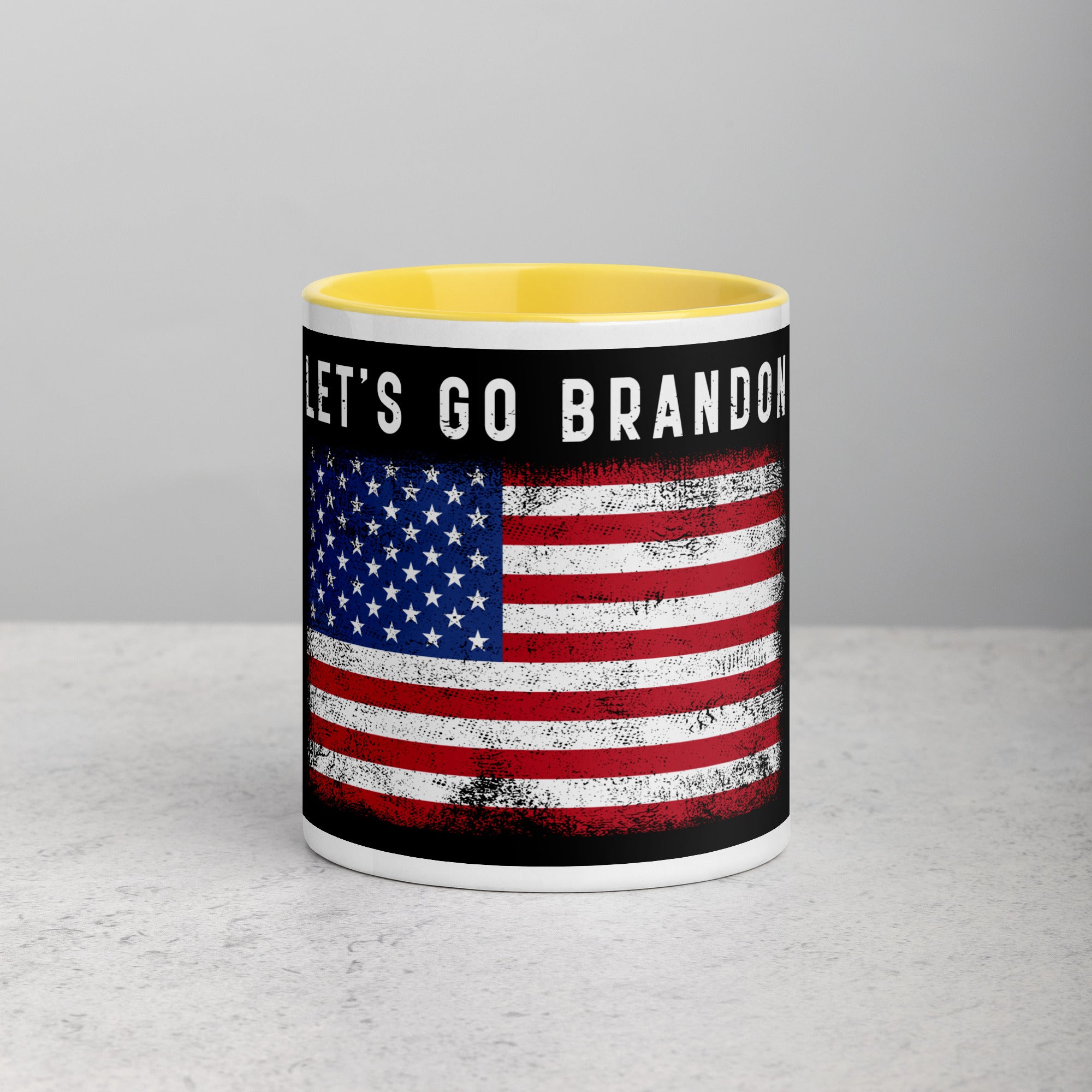 Lets Go Brandon USA Mug with Color Inside