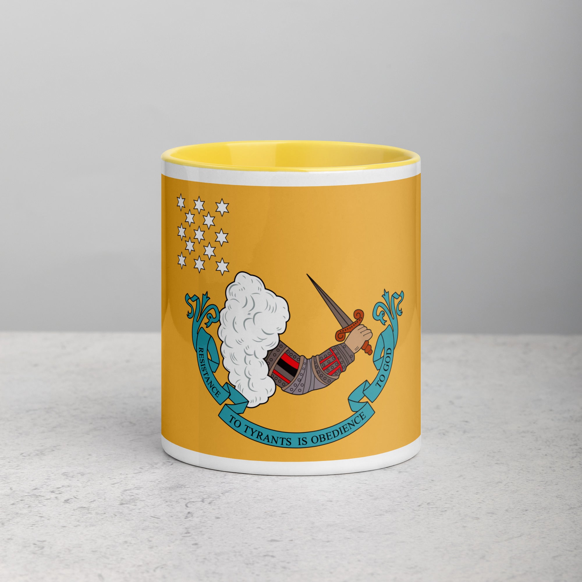 Resistance to Tyrants is Obedience to God Mug with Color Inside