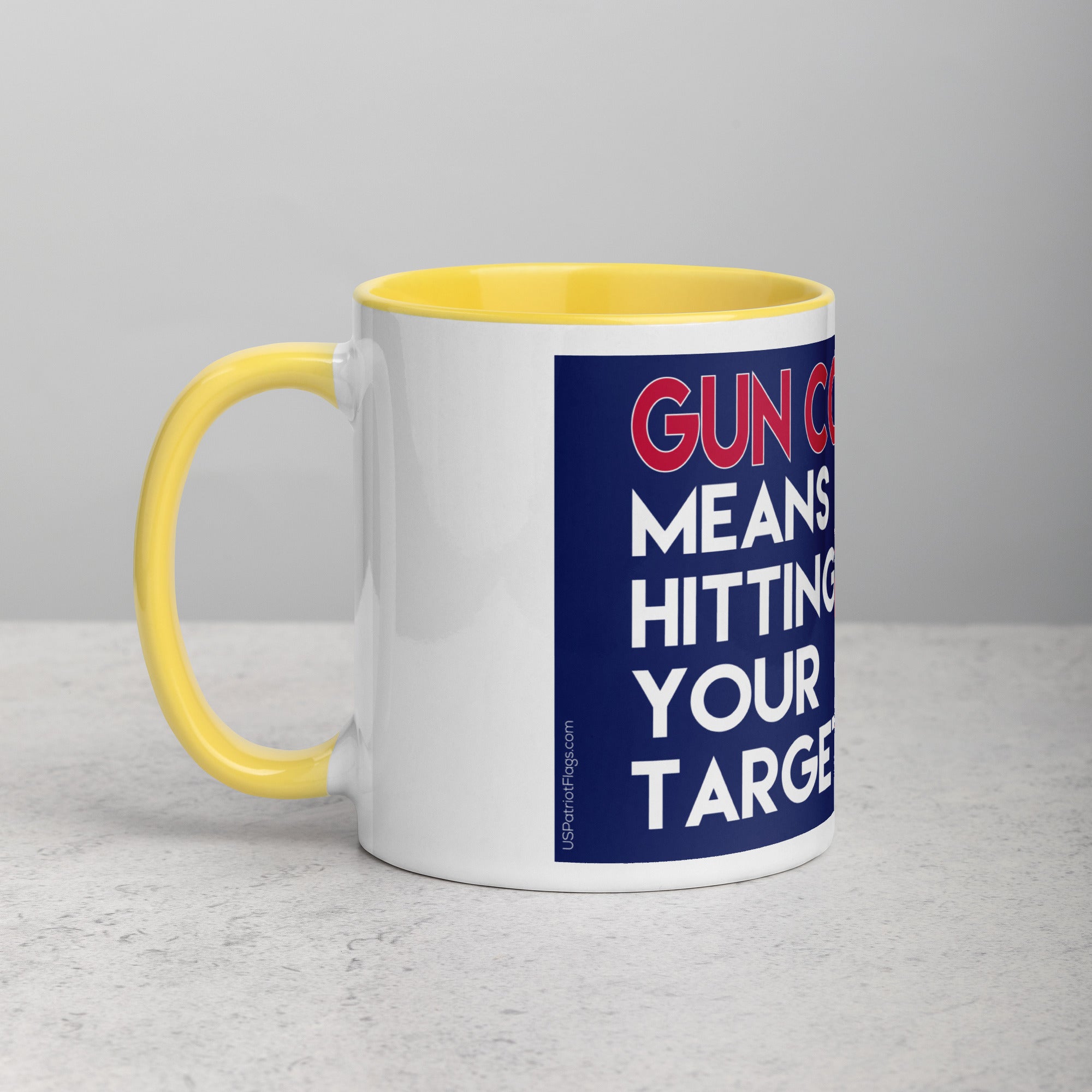 Gun Control Means Hitting Your Target Mug with Color Inside