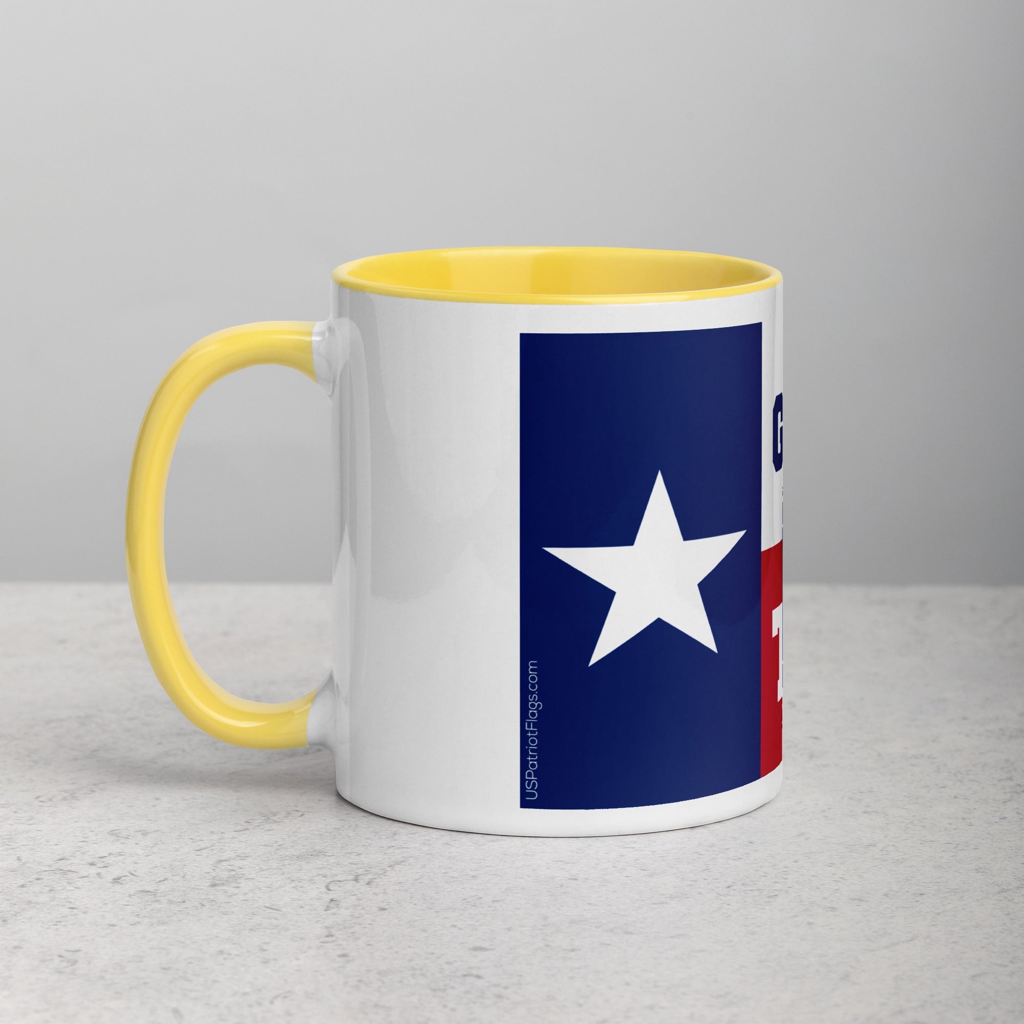 God Bless Texas Mug with Color Inside
