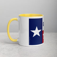 God Bless Texas Mug with Color Inside