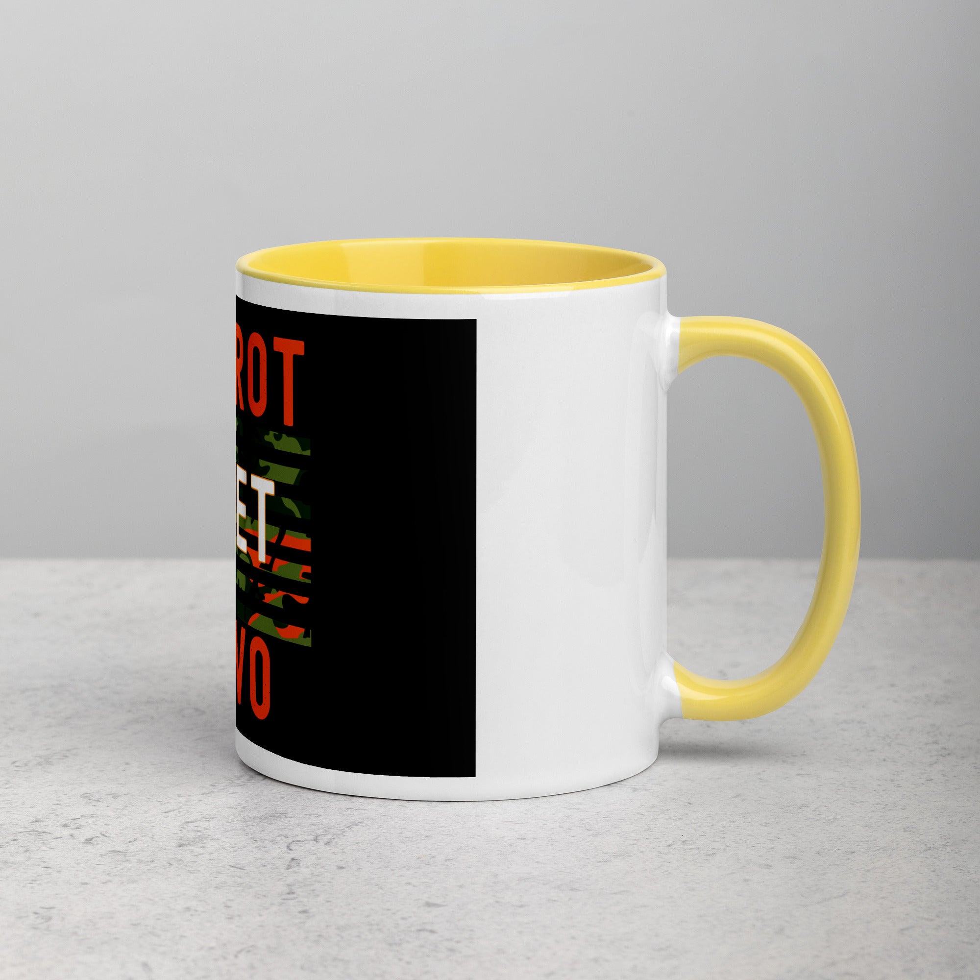 Foxtrot Juliet Bravo Mug with Color Inside