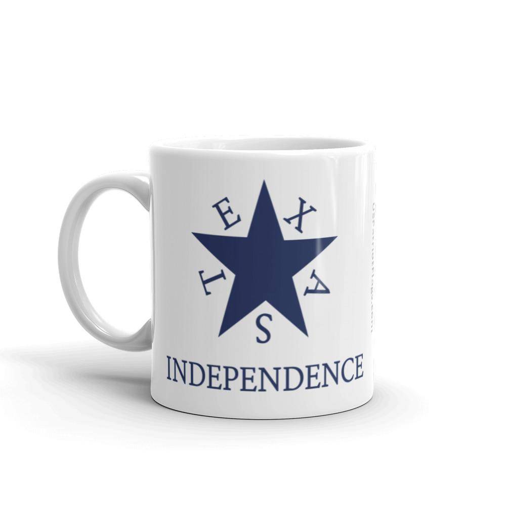 Conrad Texas Independence White glossy mug.