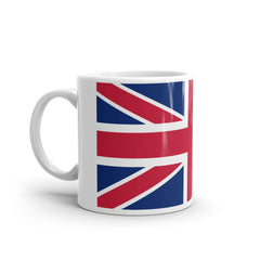 Union Jack Flag White glossy mug