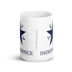 Conrad Texas Independence White glossy mug.