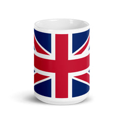 Union Jack Flag White glossy mug