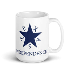 Conrad Texas Independence White glossy mug.