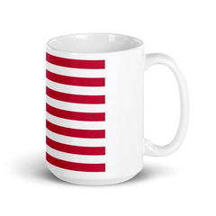 Ceremonial Flag of the Texas Navy White glossy mug.