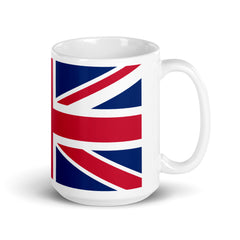 Union Jack Flag White glossy mug