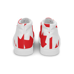 USA & Canada Flag Women’s high top canvas shoes