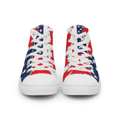 USA & Canada Flag Women’s high top canvas shoes