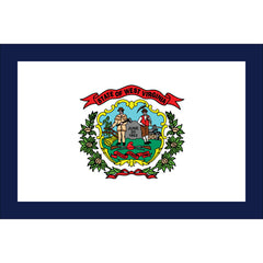 West Virginia State Flag Fringed or Pole Hem  Made in USA.