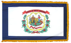 West Virginia State Flag Fringed or Pole Hem  Made in USA.